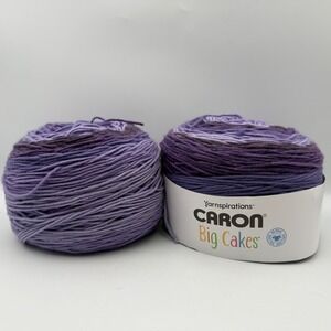 Caron Big Cakes Grape Jelly Purple Self-Striping Acrylic Yarn 2 Cakes 26016